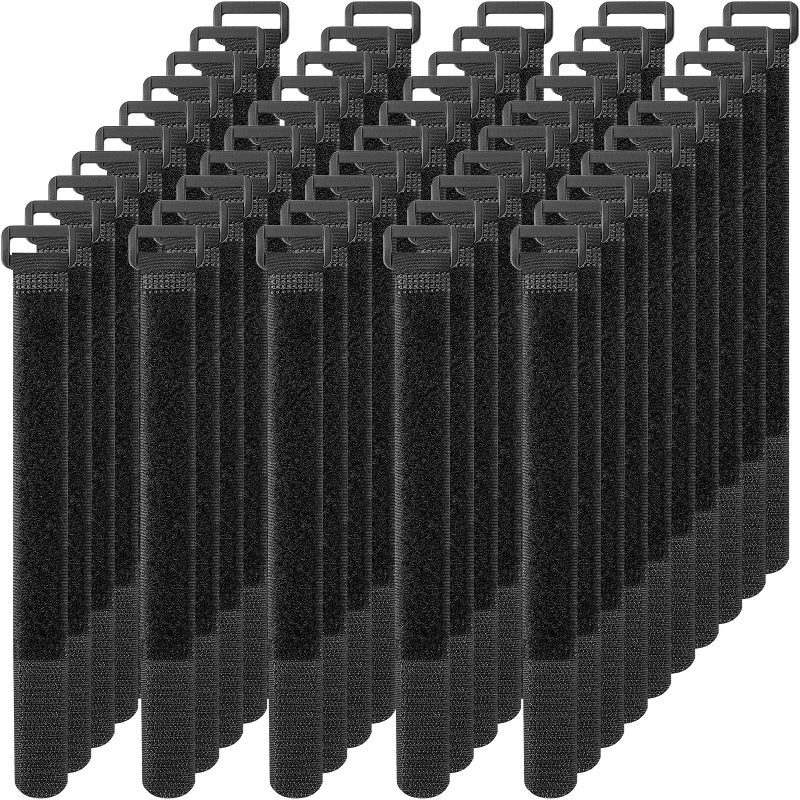 Pasow Adjustable Cable Ties Organizer Fastener with Plastic buckle (8Inch Pack of 50) - Image 1